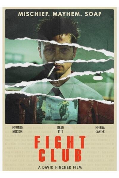 Universal Πίνακας αφίσας Fight Club Ξύλινη διακοσμητική αφίσα με κωδικό2898