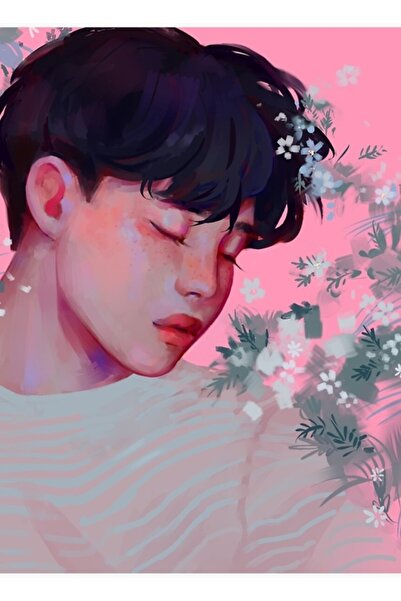 Universal Καληνύχτα - Ξύλινη διακοσμητική αφίσα ζωγραφικής Jimin Code2698