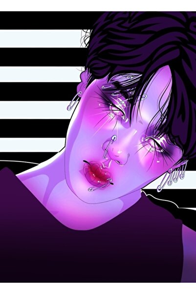 Universal Poster decorativ din lemn cu ac magnetic Jimin, Cod2687