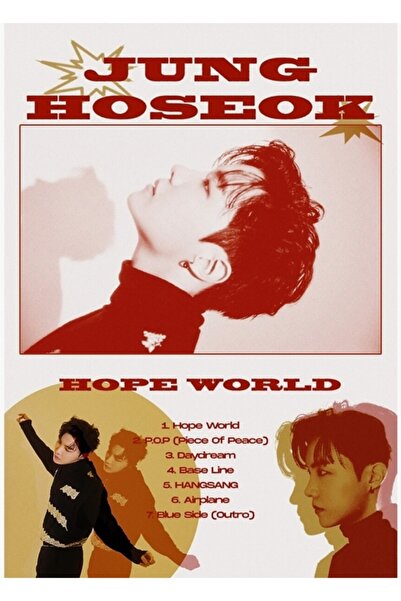 Universal J-hope Jung Hoseok Ρετρό Μεταξοτυπία με Εκτύπωση Hope World Design ...