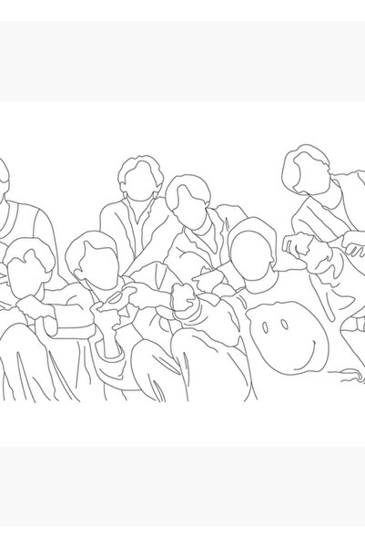 Universal Η ζωή συνεχίζεται Λευκός πίνακας Ξύλινη αφίσα με μαύρο περίγραμμα ε...