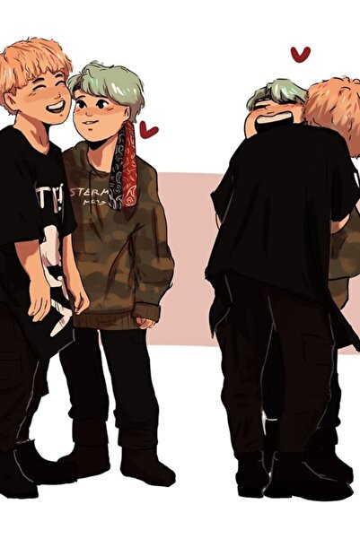 Universal Yoongi&joon Ξύλινη Διακοσμητική Αφίσα Πίνακας Κωδ.4564