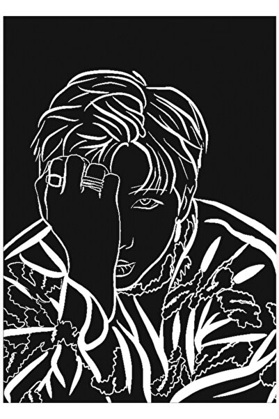 Universal Namjoon - Revista Weverse Tablou Siluetă Poster din Lemn Decorativ ...