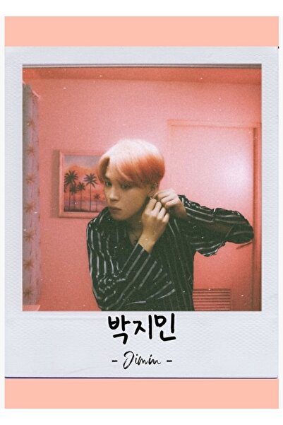Universal Poster decorativ din lemn cu tablou Polaroid Jimin Cod3981