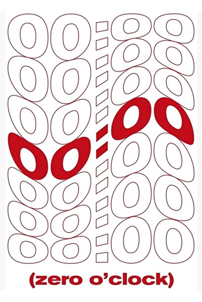 Universal Poster decorativ din lemn cu tabelul zero al ceasului Cod4742