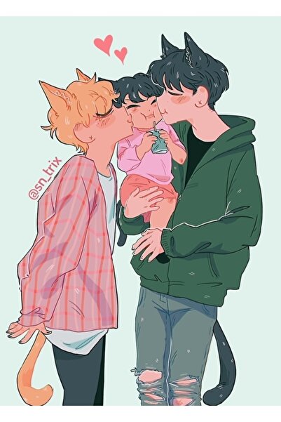 Universal Poster decorativ din lemn Yoonmin Parent și copil, Cod2894