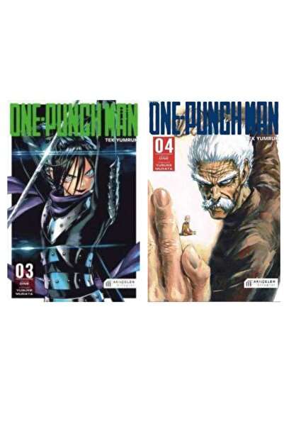 AKILÇELEN YAYINEVİ One Punch Man - Tek Yumruk - 2 Kitap Türkçe Manga Seti (3-4)