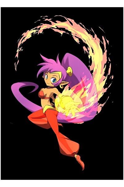 Universal Shantae Fire Attack Tablo Poster din lemn decorativ