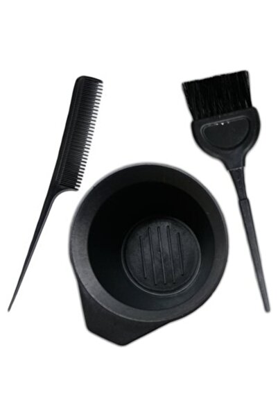 MUJGAN Saç Boyama Seti Boya Tası+ Fırça + Krepe Tarak