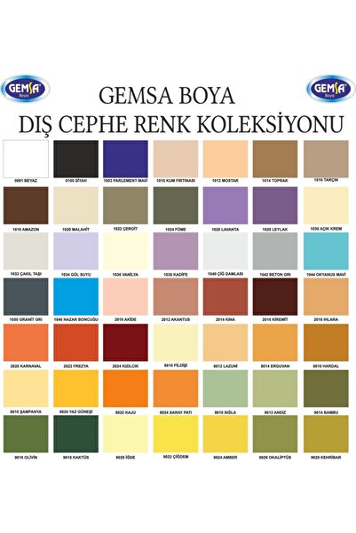 GEMSA BOYA Gemsa Akrilik Dış Cephe Boyası Su Bazlı 10 Kg Erguvan