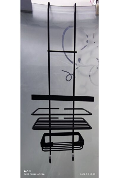 monza Duşakabin Askılı Banyo Rafı Kalıp Sabunluklu 304 Paslanmaz Mat Siyah