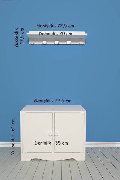 First Mobilya - Çitlembik - Portmanto - Çok Amaçlı - Hediyelik - Beyaz