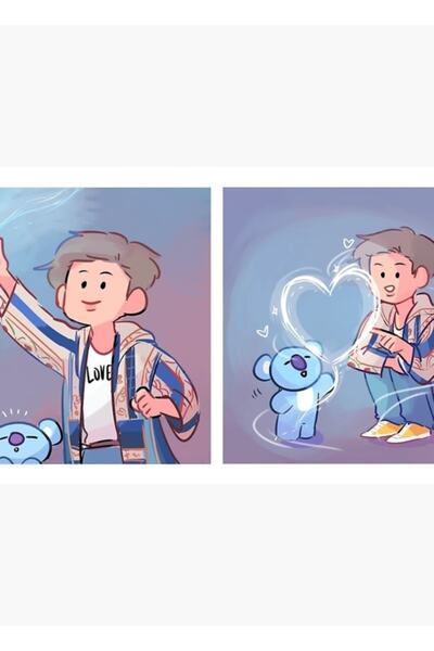 Universal Bts: Αναδείξτε την αγάπη <3 Ξύλινη διακοσμητική αφίσα τέχνης