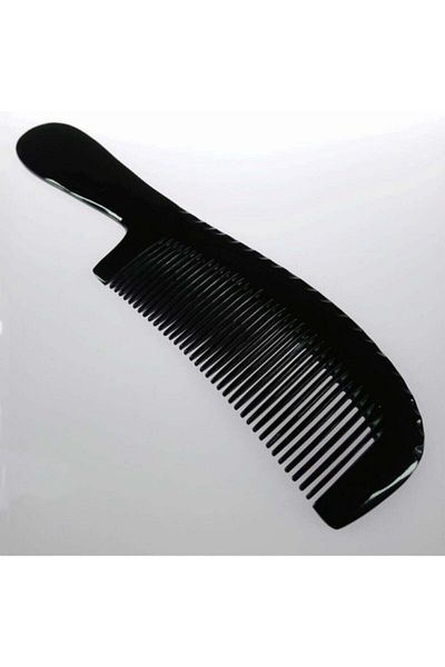 Yerli Natural Bone Black Handle Comb