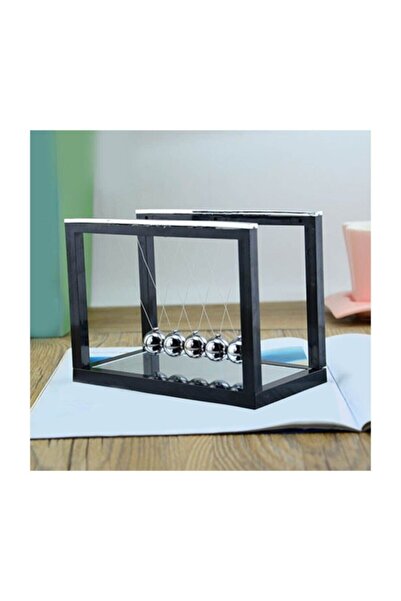 HEPBİMODA Newton Balans Beşiği Balance Aynalı Denge Karar Stres Sarkaç Topu