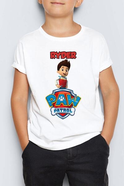 Morinna İm Paw Patrol Ryder Baskılı Unisex Çocuk Tişört T-shirt Mr-09
