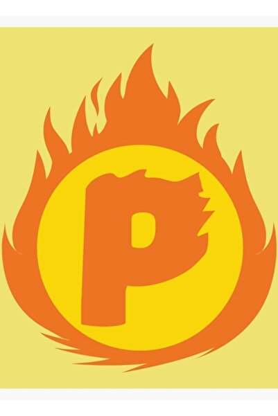 Universal Super Hero Letter P. Fire Emblem Poster decorativ din lemn