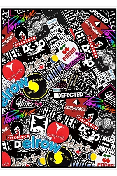 Universal Banner Cluburile Ibiza - 2022 Eivissa Poster decorativ din lemn pictat