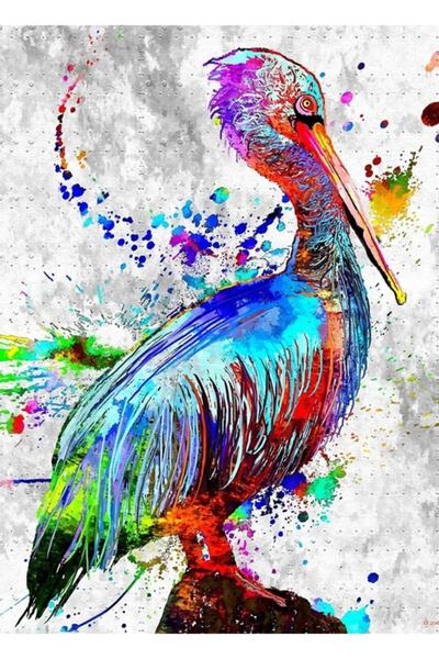 Universal Poster decorativ din lemn Pelikan Grunge