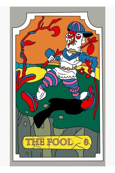 Universal Aptal Jojo Tarot Card - Poster decorativ din lemn cu pictură HD