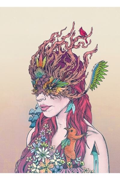 Universal Poster decorativ din lemn "First of All Things Painting"