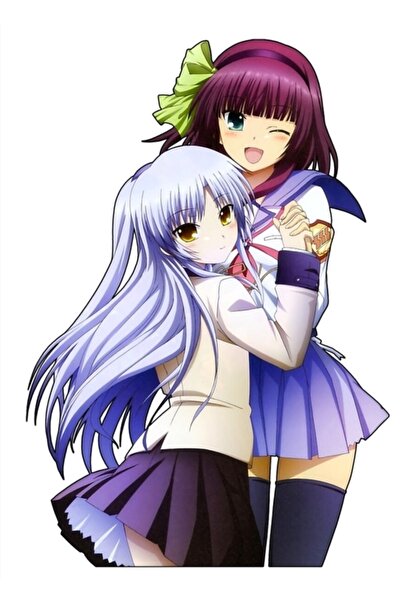 Universal Angel & Yurippe - Angel Beats! Tablou decorativ din lemn, tip poster
