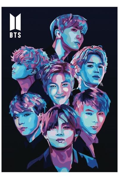 Universal Poster decorativ din lemn cu tablou teaser al grupului BTS Butter C...