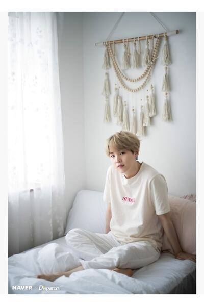 Universal Poster decorativ din lemn Bts Suga White Day Tableau