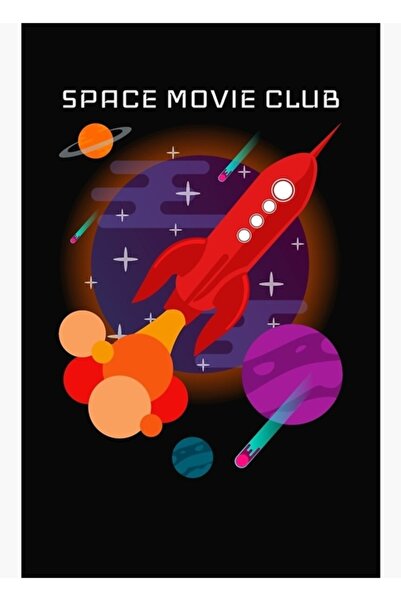 Universal Διακοσμητική Ξύλινη Αφίσα Ταινιών Διαστήματος " (Space Movie Club W...