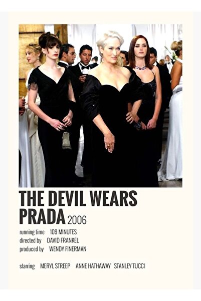 Universal Şeytan Prada Giyiyor Tablo Ahşap Poster Dekoratif