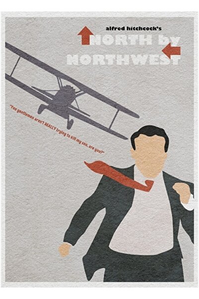 Universal North By Northwest Ξύλινη Διακοσμητική Αφίσα Τέχνης