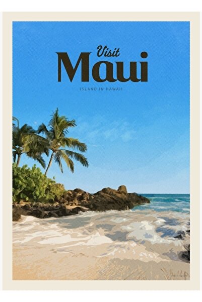 Universal Vizitați Maui Tablo, poster decorativ din lemn