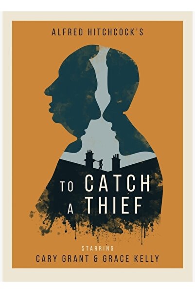 Universal Alfred Hitchcock To Catch A Thief Poster decorativ din lemn