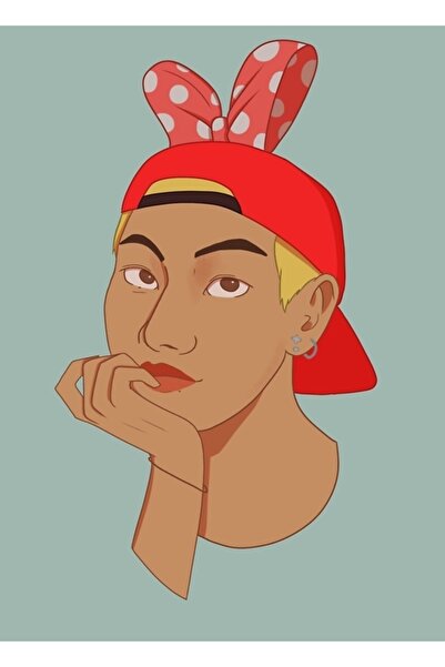 Universal Bts V Ξύλινη Αφίσα Τραπεζιού με Φιόγκο Διακοσμητική Κωδικός5004