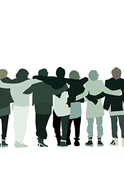 Universal БТС Декоративен дървен плакат с дигитална илюстрация и рисунка Код1398