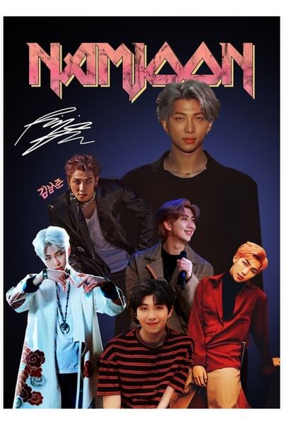 Universal Bts Rm / Kım Namjoon Bıas Υπογεγραμμένος πίνακας ζωγραφικής σε ξύλι...