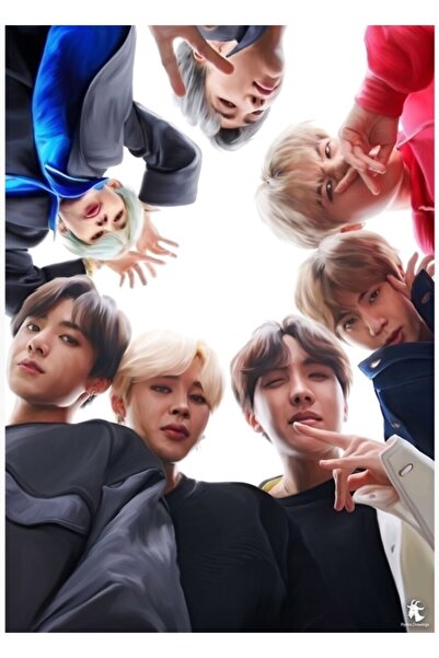 Universal Poster decorativ din lemn Bts Tablo Cod5961