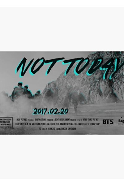 Universal Αφίσα Bts (Bangtan Boys) «Όχι Σήμερα» με φτερά: Ξύλινη αφίσα ζωγραφ...