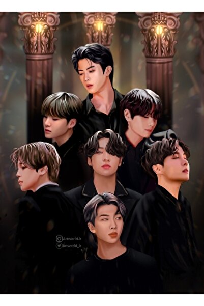 Universal Bts Ot7 Crtanje Slikanje Drveni Poster Dekorativni Kod4043