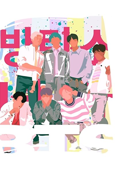 Universal Bts Kpop Table ملصق خشبي ديكور Code5321