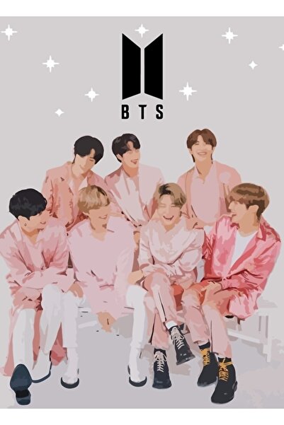 Universal Bts Group Illustration Painting Ξύλινη Διακοσμητική Αφίσα Κωδικός2442