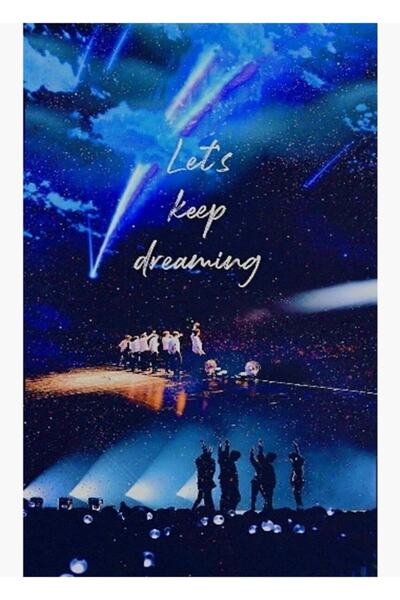 Universal Să continuăm să visăm (bts) Tablou Poster din lemn decorativ Cod584