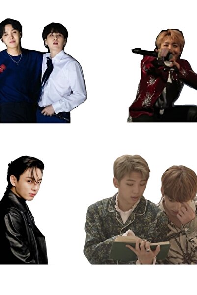 Universal Πακέτο αυτοκόλλητων με ετικέτες μελών Bts, Ξύλινη αφίσα για το τραπ...