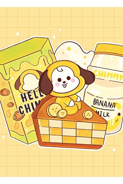 Universal Chimmy Jimin Bts Bt21 Fanart Πίνακας Ξύλινη Αφίσα Διακοσμητική Ξύλι...