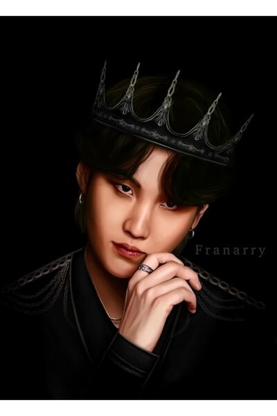 Universal ملصق خشبي لرسم الأمير كديكور Bts Suga Kod1645