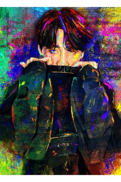 Universal Bts Jungkook Ψηφιακή ζωγραφική ξύλινη αφίσα διακοσμητική Κωδικός1585