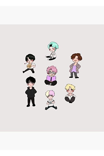 Universal Bts 0t7 Chibi Ξύλινη Διακοσμητική Αφίσα Κωδικός4213