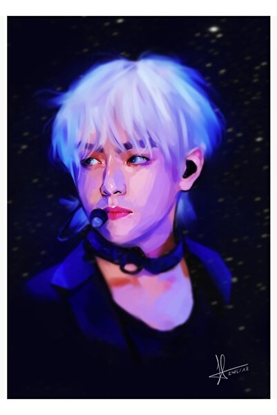 Universal Декоративен дървен плакат с картина на БТС Техьонг Code4273