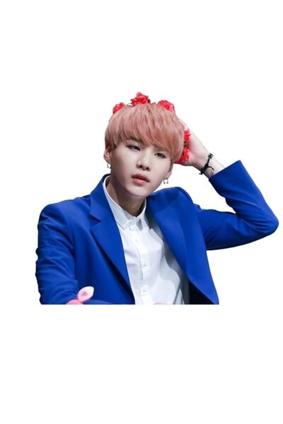 Universal Min Suga Bts Ροζ Ξύλινο Διακοσμητικό Πίνακα Μαλλιών με Αφίσα Κωδικό...