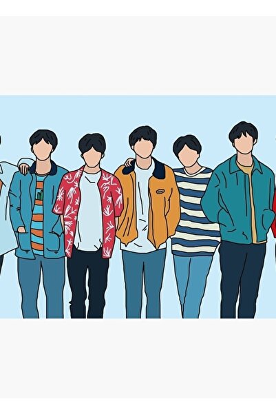 Universal Bts Euphoria Group Ξύλινη διακοσμητική αφίσα σε ρετρό στυλ ζωγραφικ...